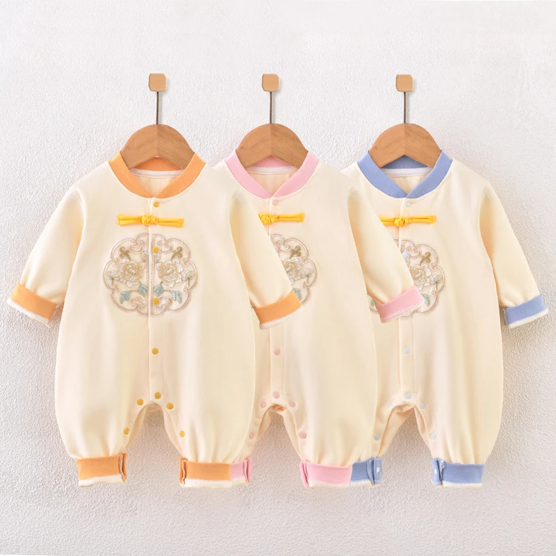 【秋季新品】婴儿连体国潮秋季哈衣新生儿爬服网红宝宝衣服秋冬装