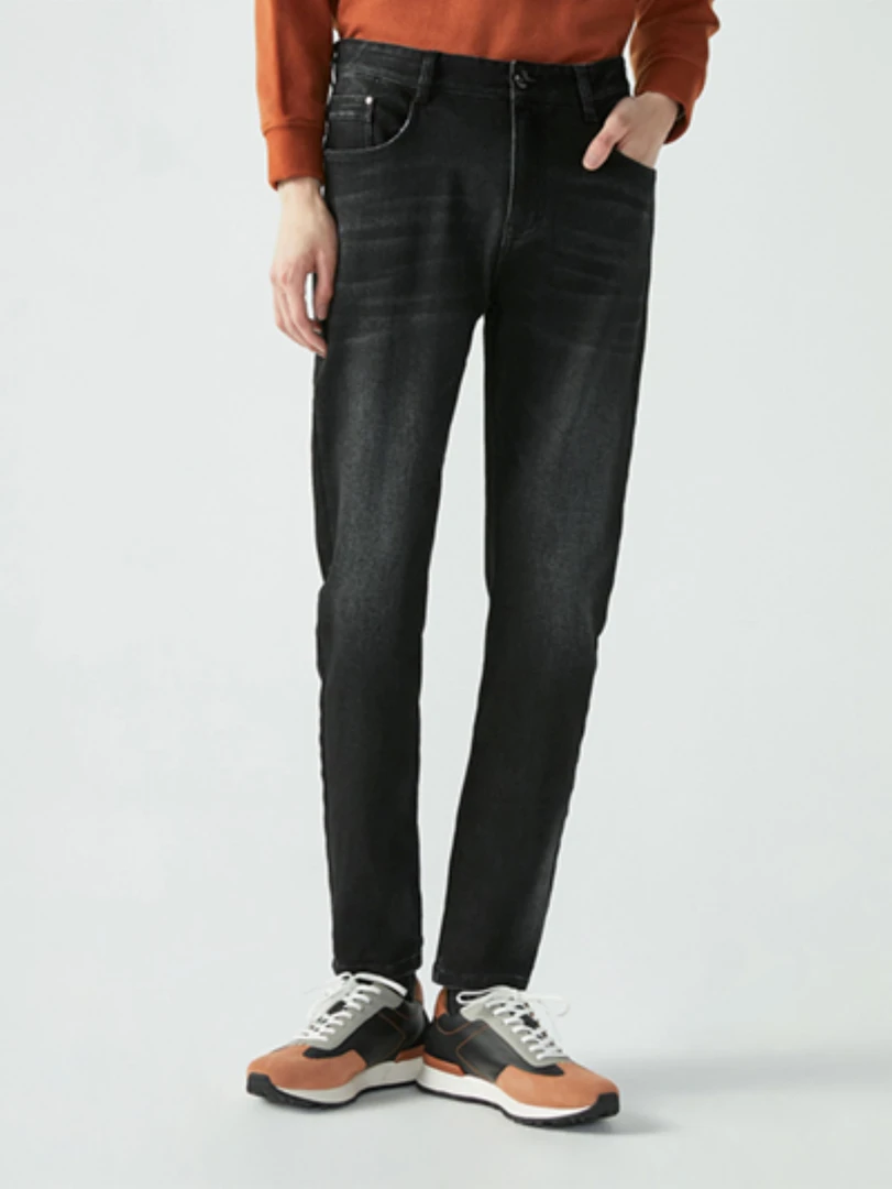 K-boxing/劲霸男装男士宽松休闲裤牛仔裤FQRG4598