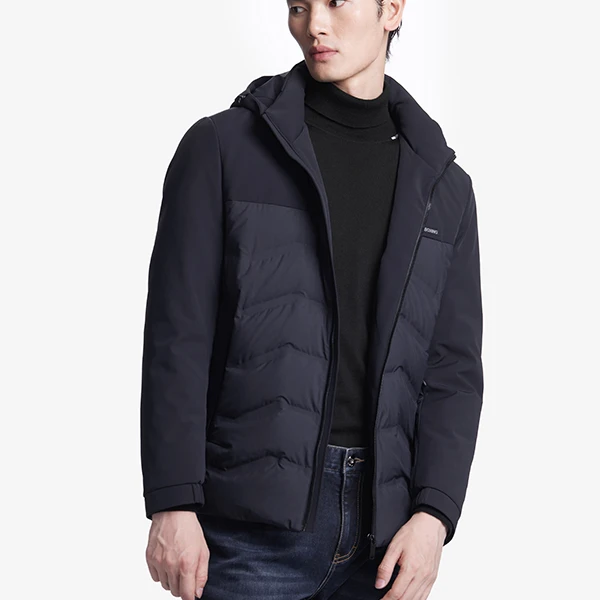 K-boxing/劲霸男装商务休闲连帽轻便款羽绒服BRHT4318