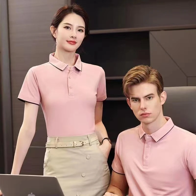 夏季工作服polo衫定制T恤短袖翻领衫 定做工衣服装男LOGO标印绣字