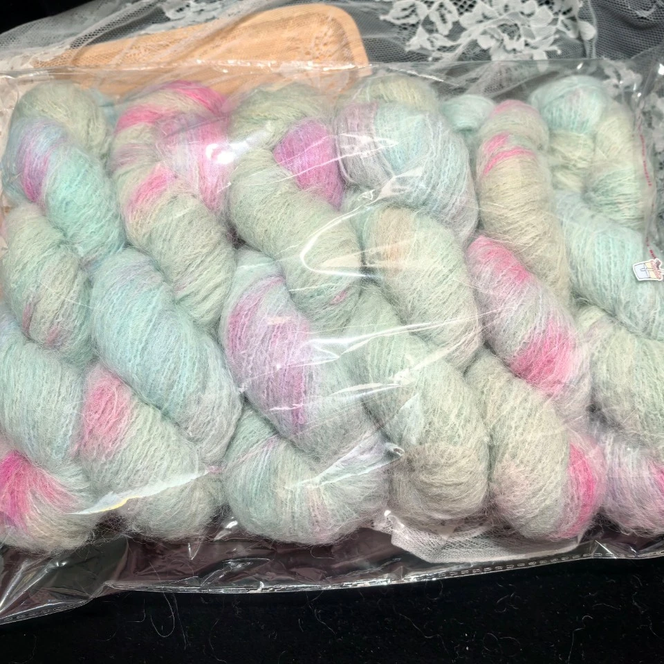 1号组-手染高比例羊驼毛系列羊驼圈圈线围巾材料毛线围巾线