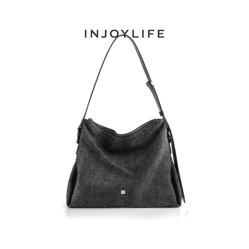 【微瑕专场】INJOYLIFE 牛仔折耳包