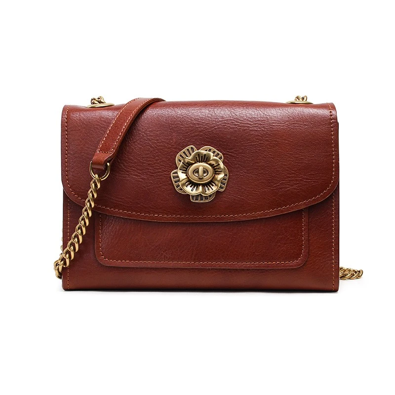 【050大山茶花】新品百搭简约单肩经典时尚女包456棕色