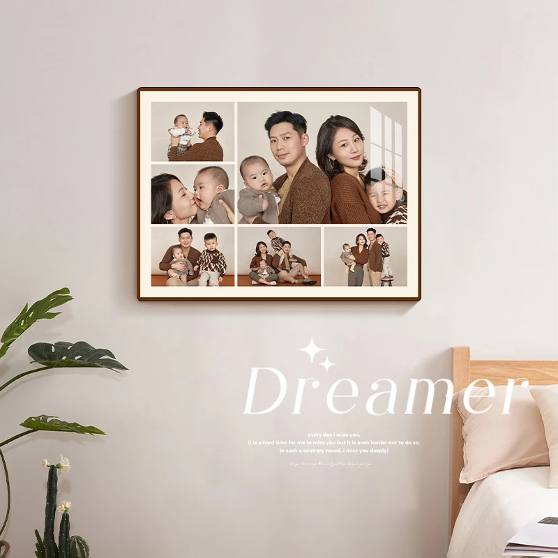 六宫格相框纪念挂墙照片墙相框画框宝宝照婚纱照冲印长方形简约
