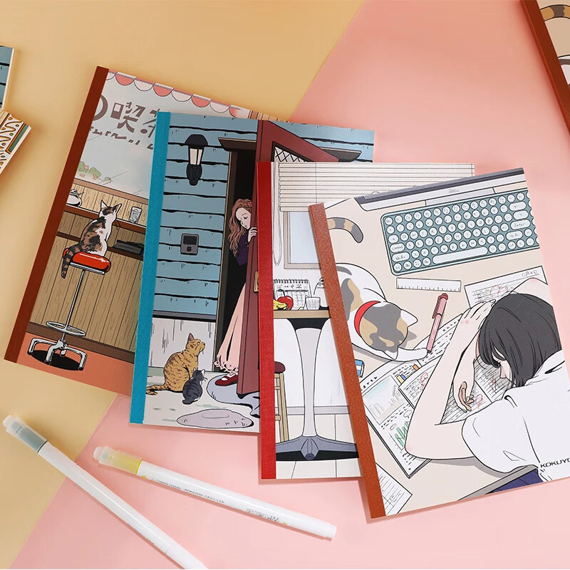 日本手工家庭插画师系列设计本记事本日式创新少女A5可爱趣味