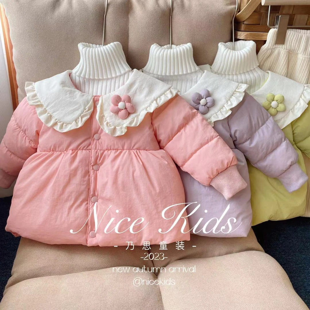 【加绒外套】新款女童加绒棉服秋冬季儿童宝宝加厚保暖外套潮