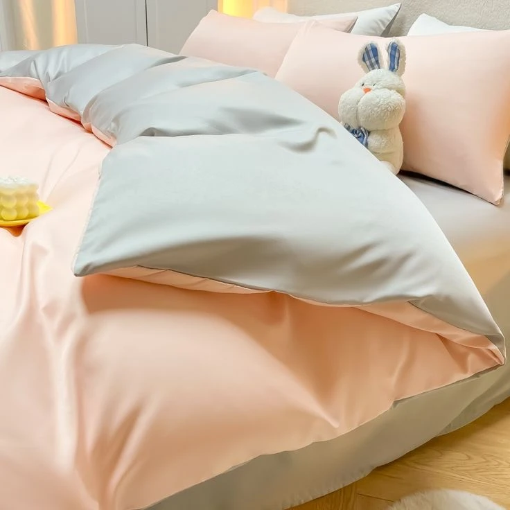 新款公主风冰丝四件套家用单双人床上用品学生被套宿舍床单三件套