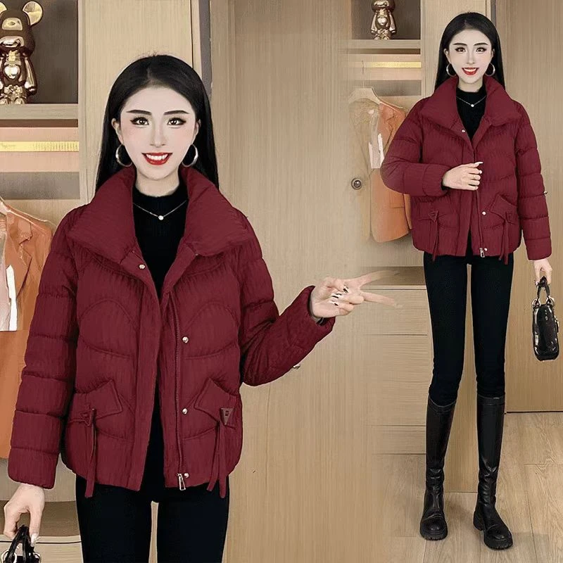 设计感短款立领棉服女冬季2025新款洋气加厚保暖时尚棉衣外套