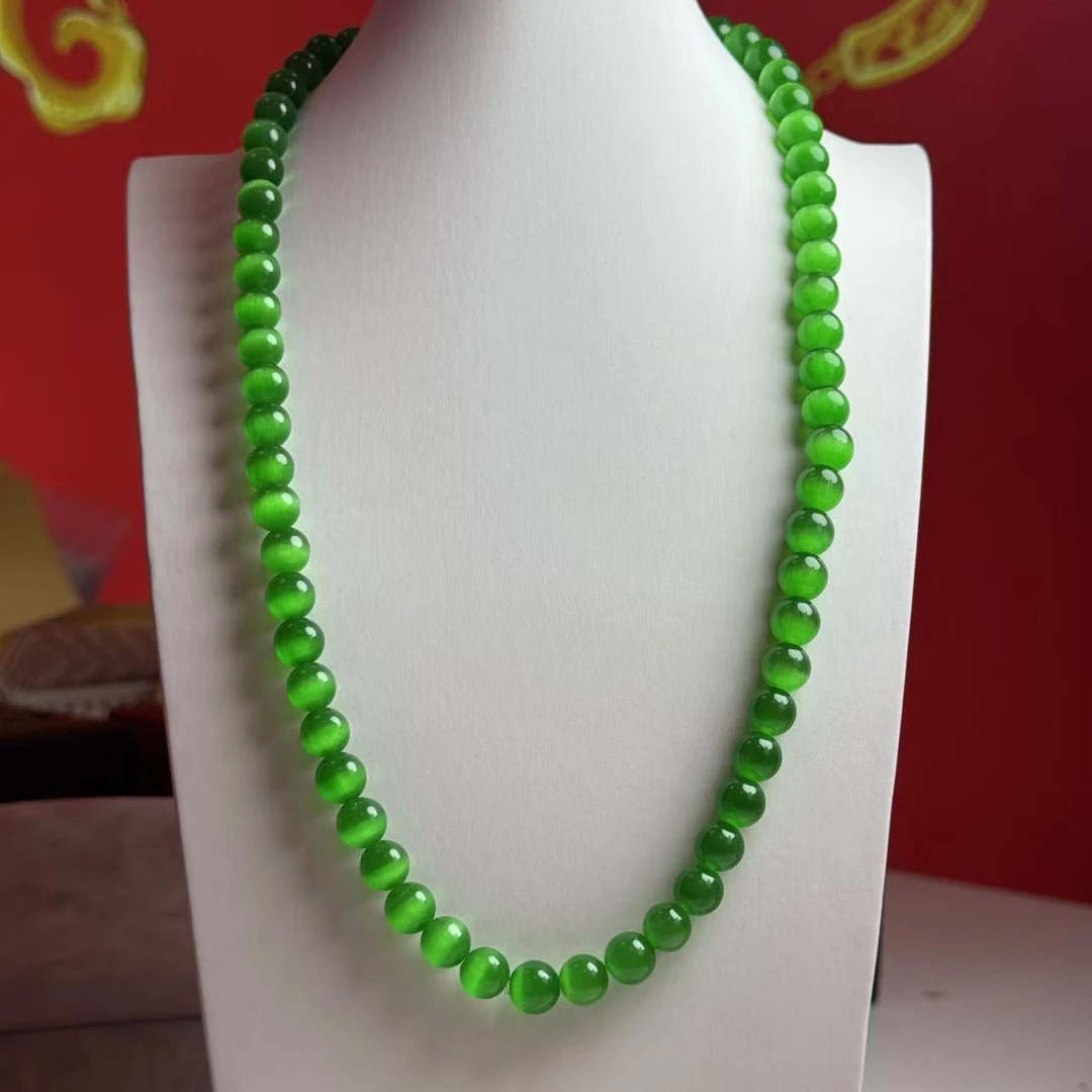 SS高奢精品圆猫眼绿项链SJ057