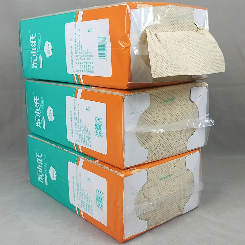 5包 悬挂式抽纸卫生纸家用厕所专用纸厕纸草纸大便挂抽本色压花纸