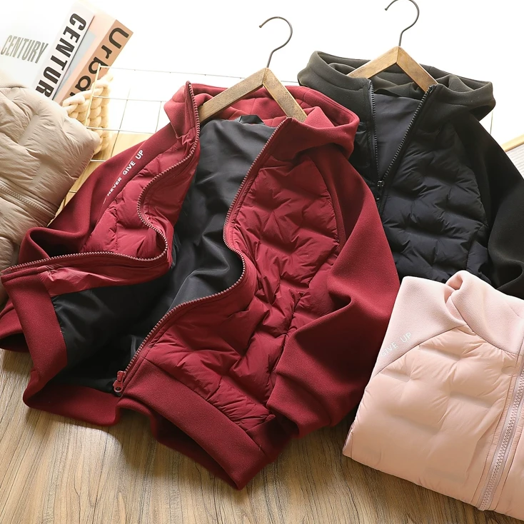 儿童防风羽绒服外套秋冬季男童女童中大童内胆拉链连帽保暖加厚