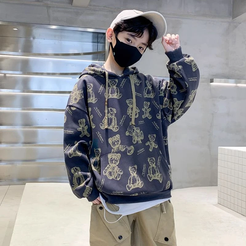 儿童装男童春季卫衣2024新款中大童洋气男孩春秋季时髦帅气炸街潮