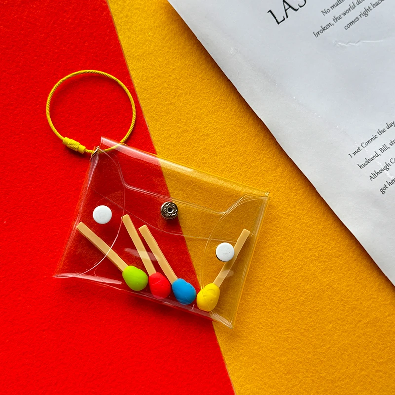 CLICHE通用可爱创意硅胶火柴透明PVC包胶硅胶手机饰品