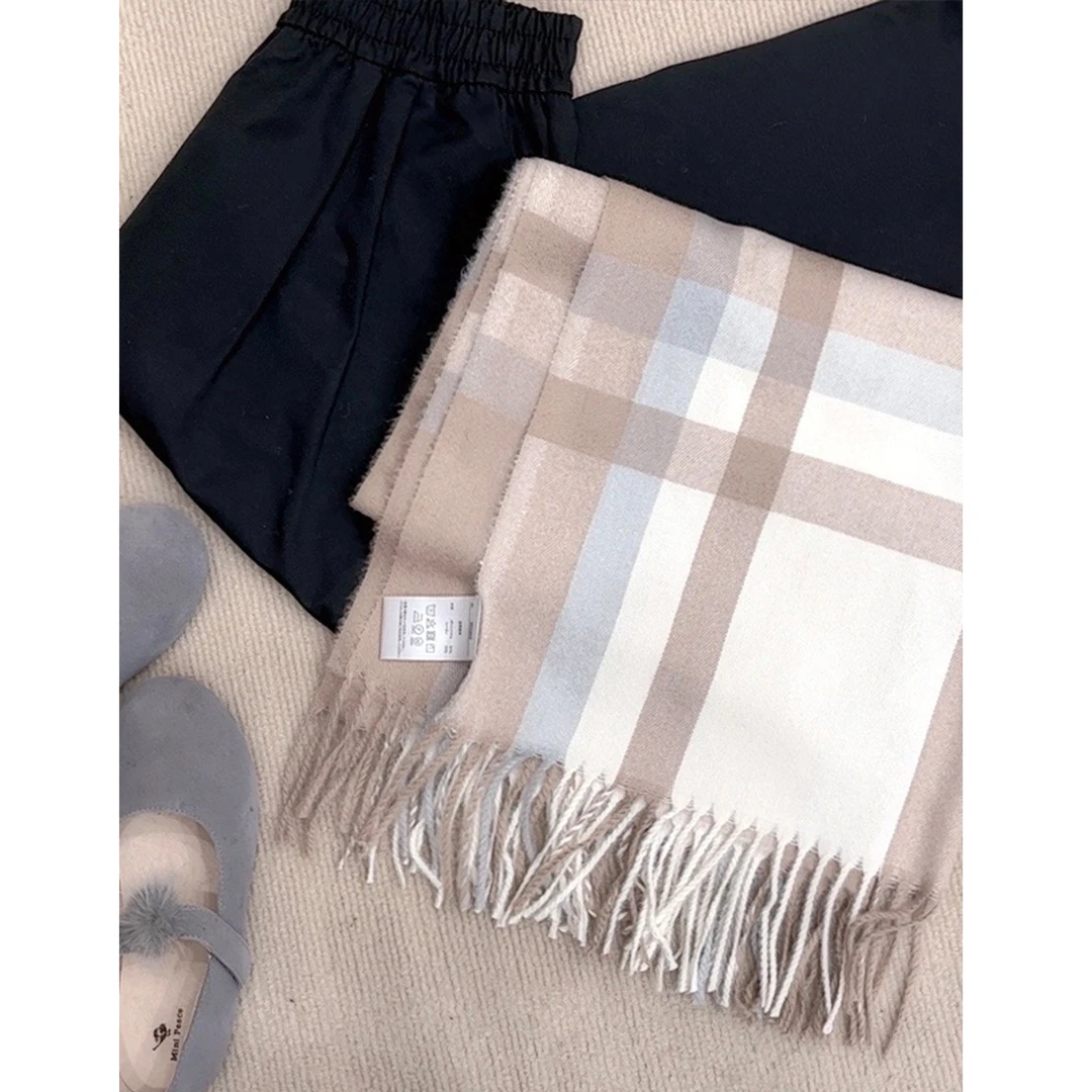 【格子围巾】冬季针织围脖女保暖时尚格子围巾 LILI