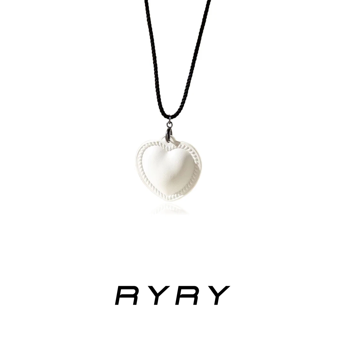 RYRY 铜合金项链 手工时尚百搭编织简约爱心吊坠绳子项链