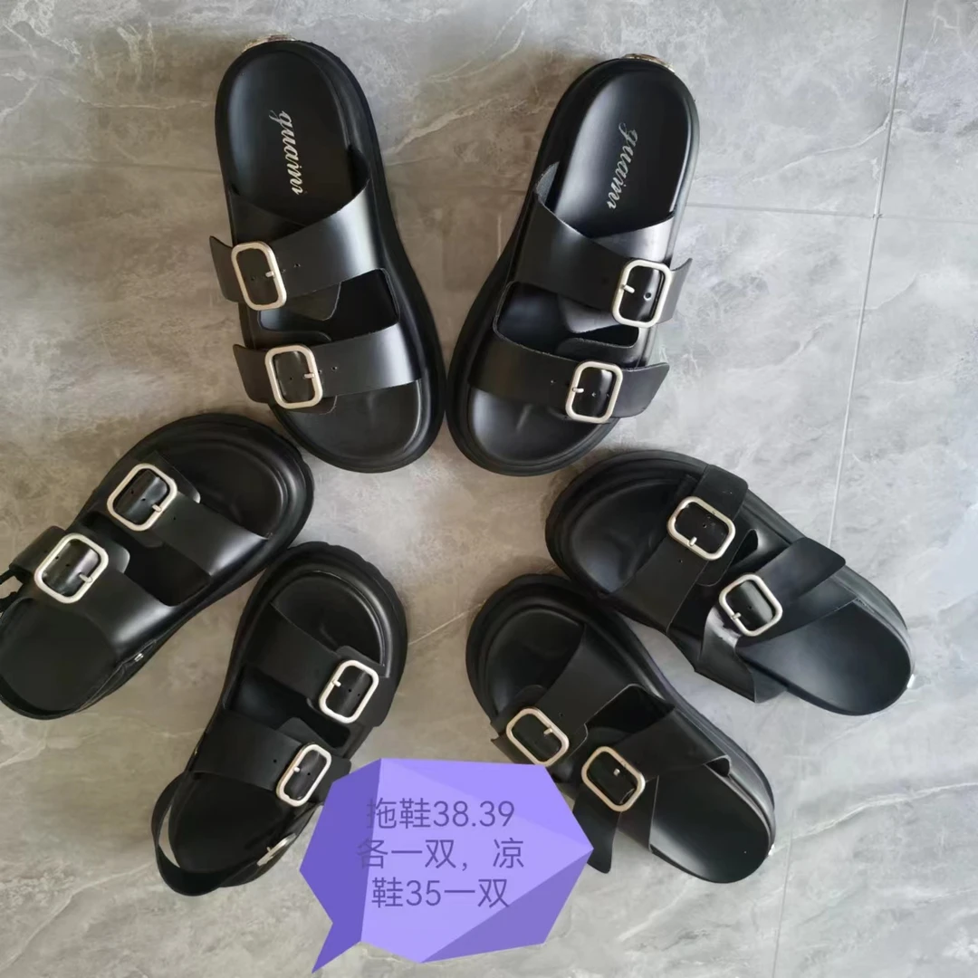 【柚子有茗】时尚凉鞋拖鞋清仓夏季百搭休闲凉拖鞋外穿露趾微瑕清仓