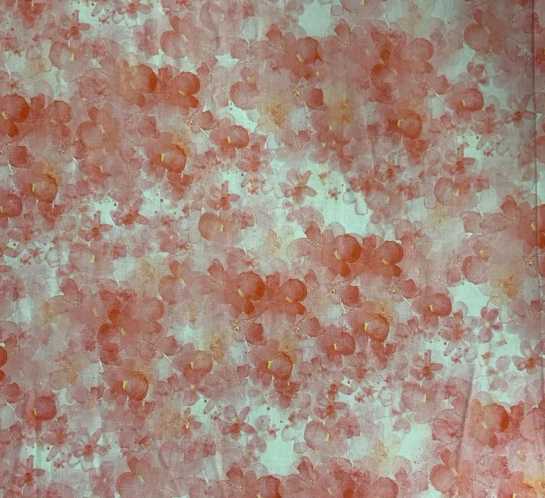 [楠楠棉绸]！粉色花！服装面料！[两米包邮]