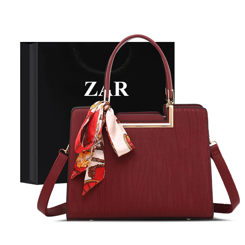 ZAR&RUILR/查瑞娜红色包包女妈妈结婚包高级感中年女士婆婆手提包
