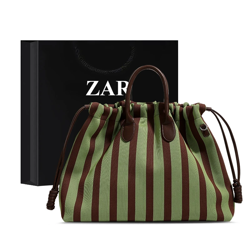 ZAR&RUILR/查瑞娜休闲帆布包百搭通勤手提包小众斜挎包包女托特包