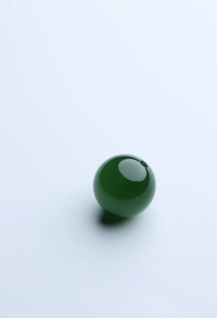 和田碧玉『8mm』简约精美手串单珠