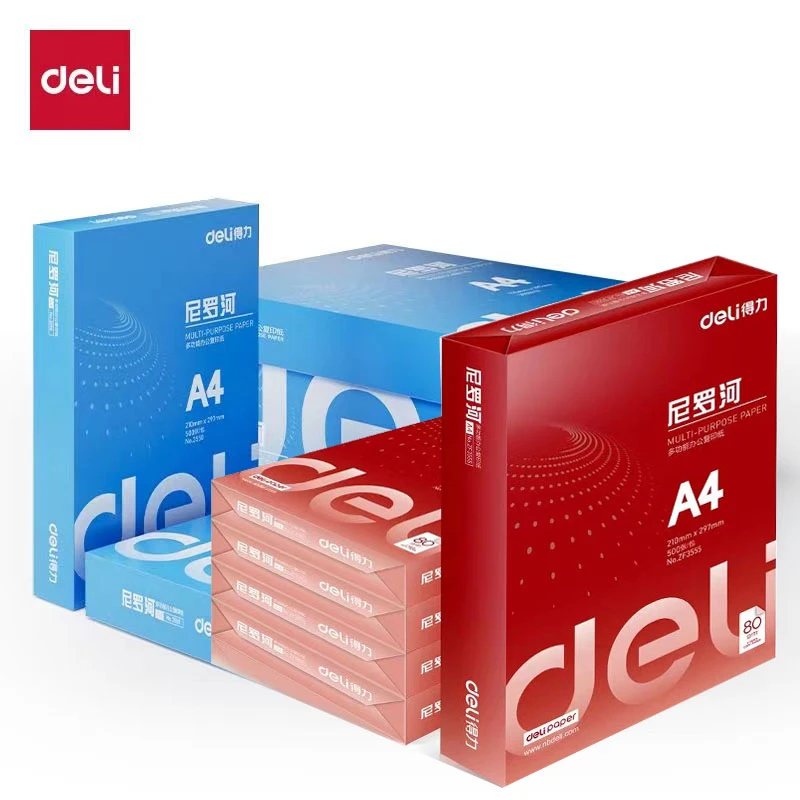 Deli/得力荣顾书写尼罗河A4打印纸500张（颜色随机）