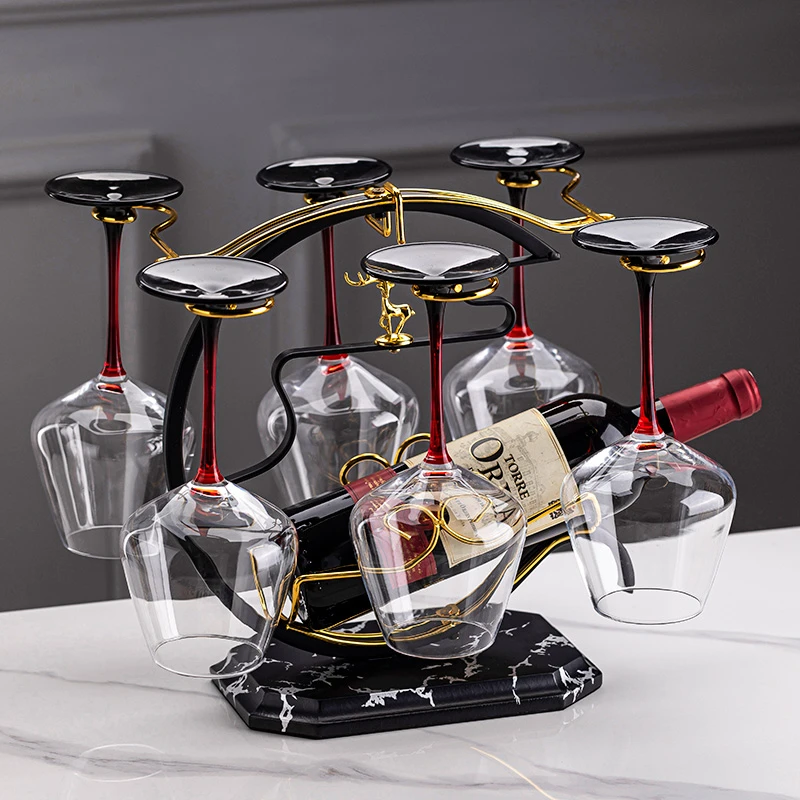 创意红酒杯架摆件2025新款家用高脚杯架倒挂现代轻奢高档悬挂杯子