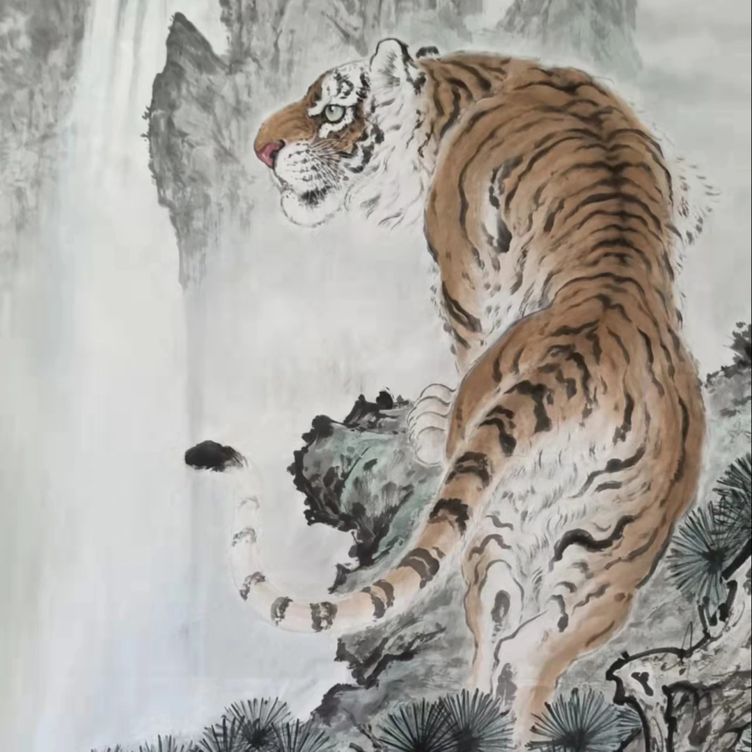 剑峰国画名家画虎技法