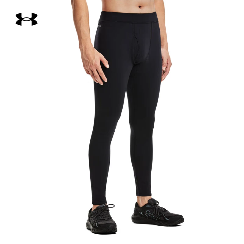 安德玛春季ColdGear Base3.0男子户外登山运动保暖紧身裤训练长裤