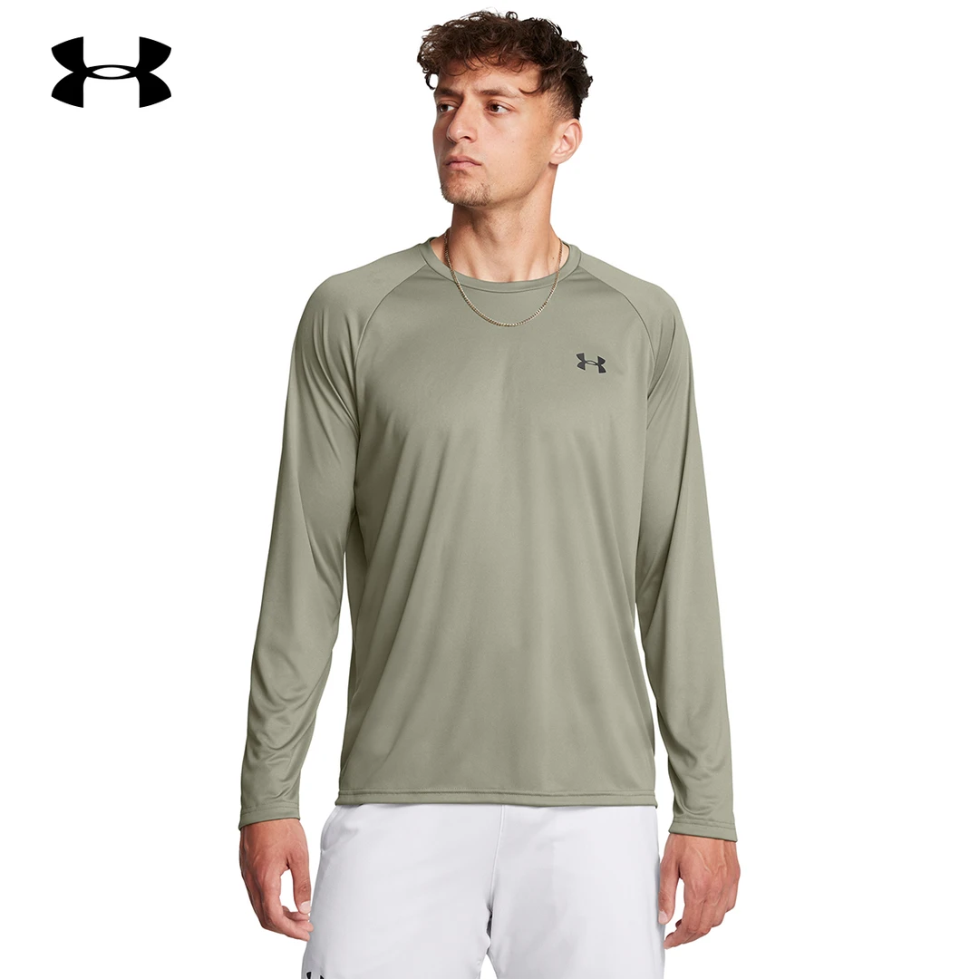 安德玛春季新款男子速干上衣薄款透气排汗健身训练圆领运动长袖t