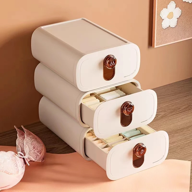 内衣收纳盒抽屉式装内裤袜子内衣裤盒子放贴身衣物的分格神器家用