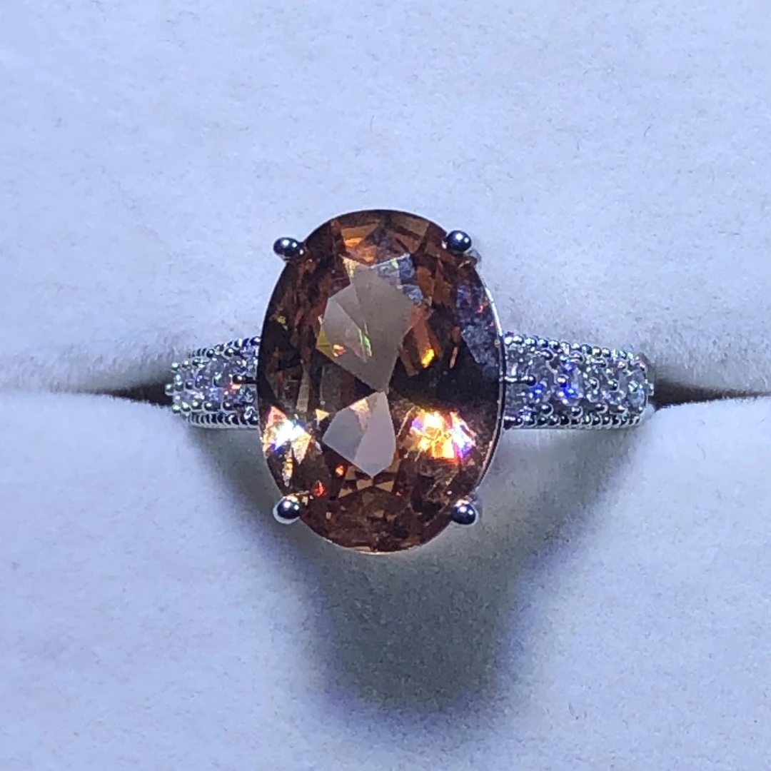 1154 黄啊塞香槟色戒指活口开口可调节