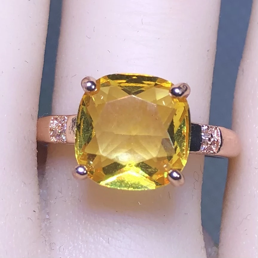 1244 黄啊塞戒指玫瑰托开口可调节美丽 漂亮 精致 豪华 精美 时尚