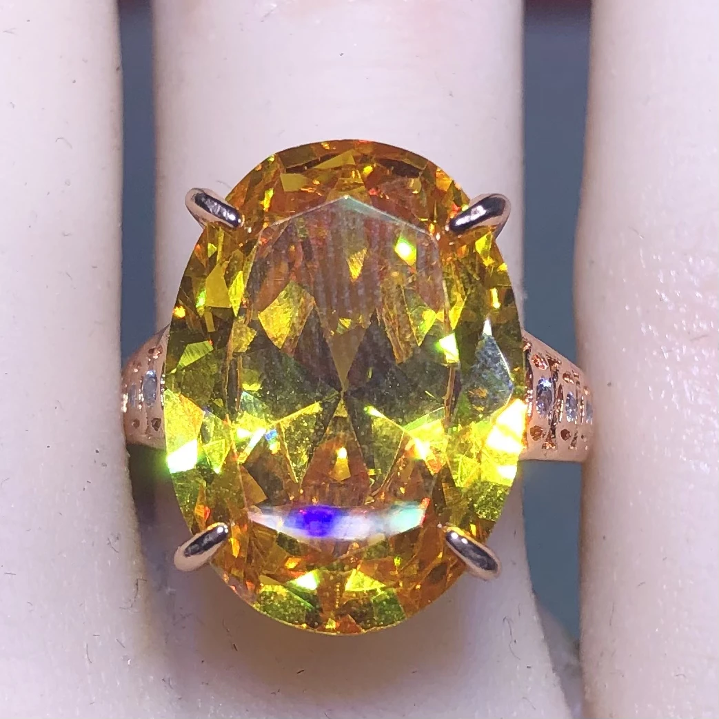 1244 黃啊塞戒指玫瑰托开口可调节