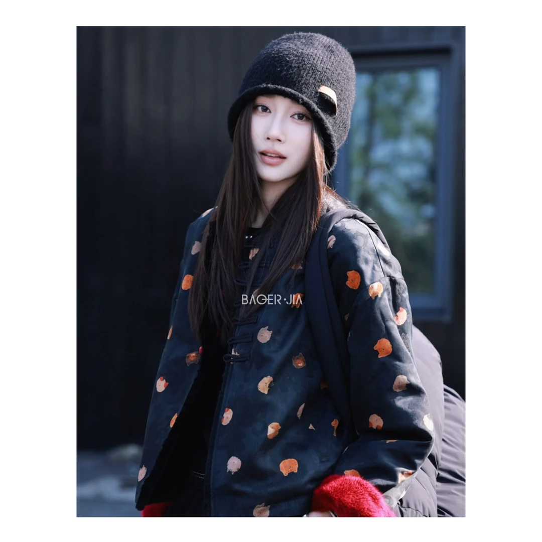 16-宝儿家含幂BA99224411冬季新款卡通可爱小猫咪皮毛一体外套