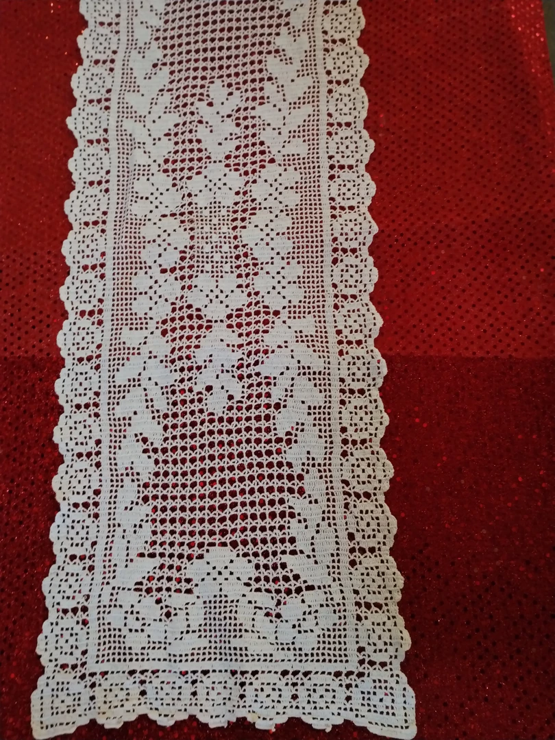 手钩纯棉丝光线花卉桌旗，撤店甩卖。