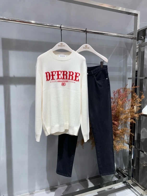 DIKALO FERRE/迪卡里奥 费雷DF3MY231秋冬男士轻羊绒字母LOGO毛衣