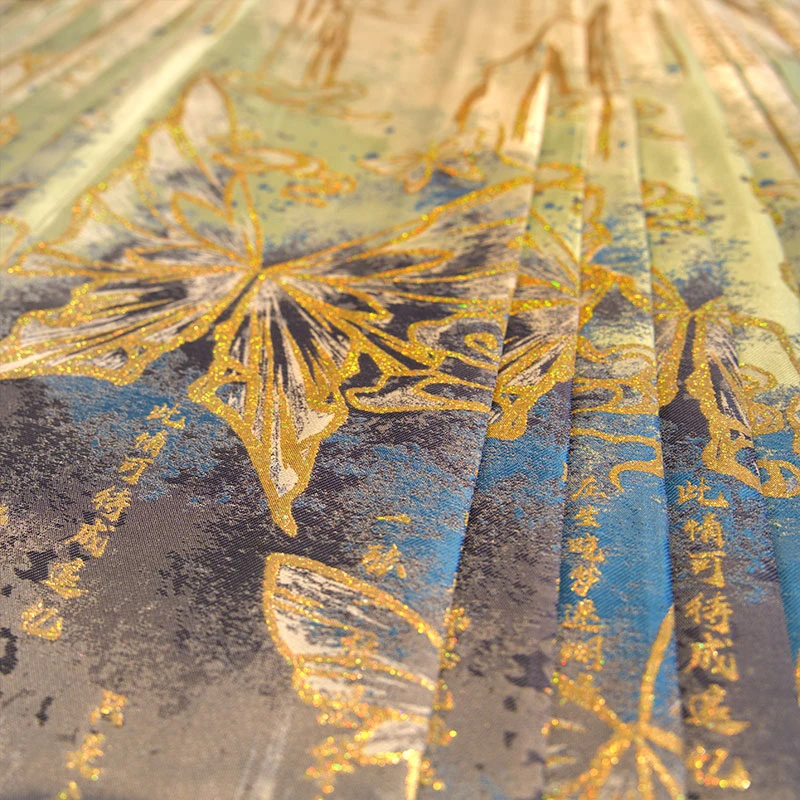 【锦瑟】衣研居 马面裙织金防妆花工艺泼墨设计古风百搭