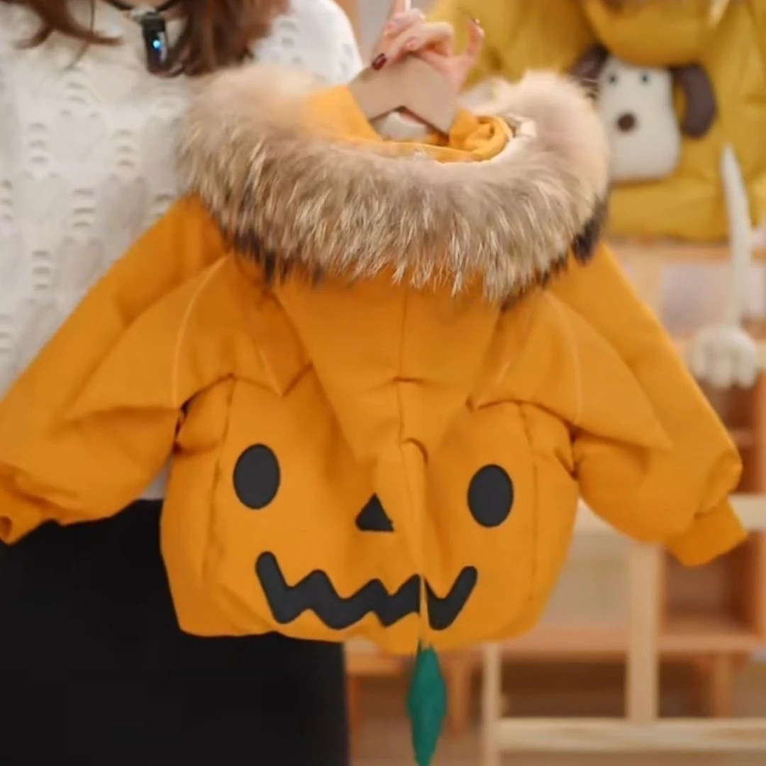 男女童冬季新款韩系时尚爆款超厚加绒可爱棉衣超萌带帽外套洋气潮