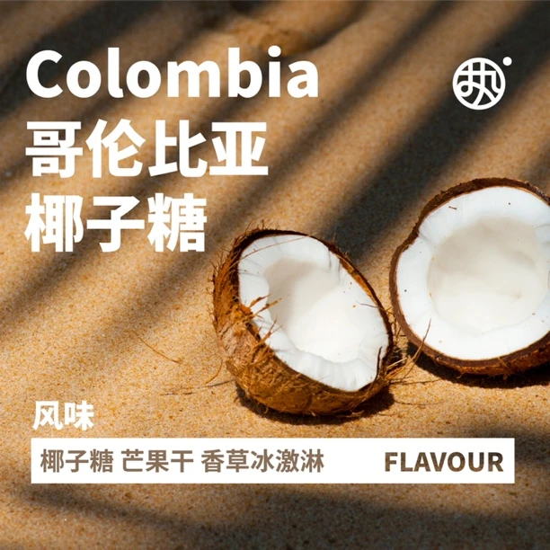 粉标【椰子糖】哥伦比亚产地椰子水洗处理法手冲咖啡豆110g黑咖啡