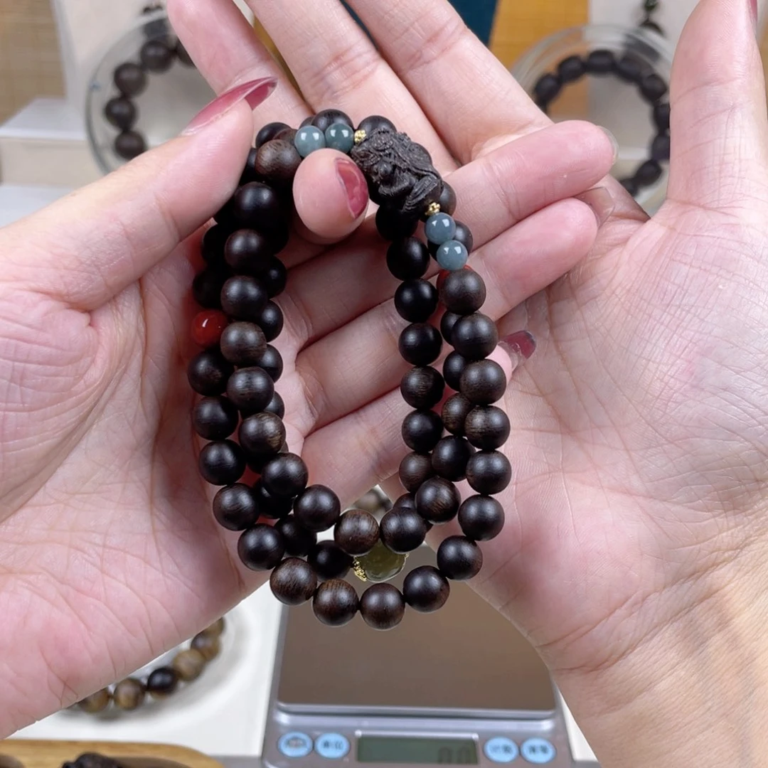 沉香手串落*飘越南沉香