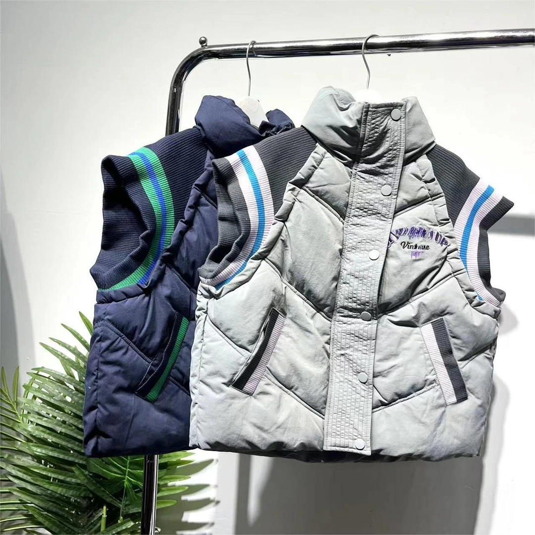 8034-一款两色撞色外穿儿童棉马甲