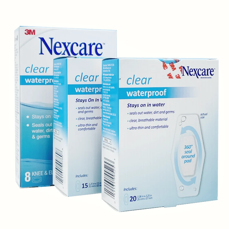 3M耐适康Nexcare防水创口贴止血透明贴透气小伤口擦伤防磨脚OK绷