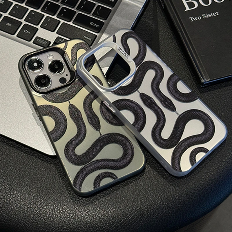 创意蛇年图案适用苹果iPhone15/16promax手机壳14/13元气壳12/11