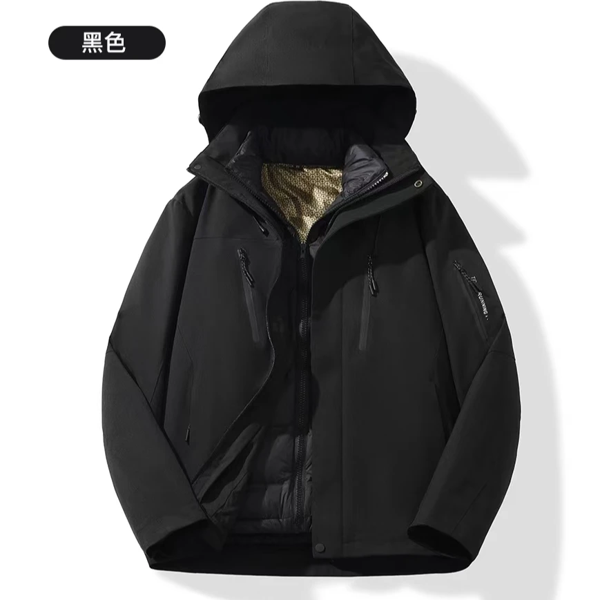 【软壳！90羽绒三合一！】SOLID MEMORY黑金内胆羽绒服25992R（JGPY）