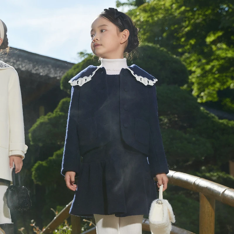 [商场同款]EP雅莹童装冬女童新款精致背心裙拼接连衣裙无袖