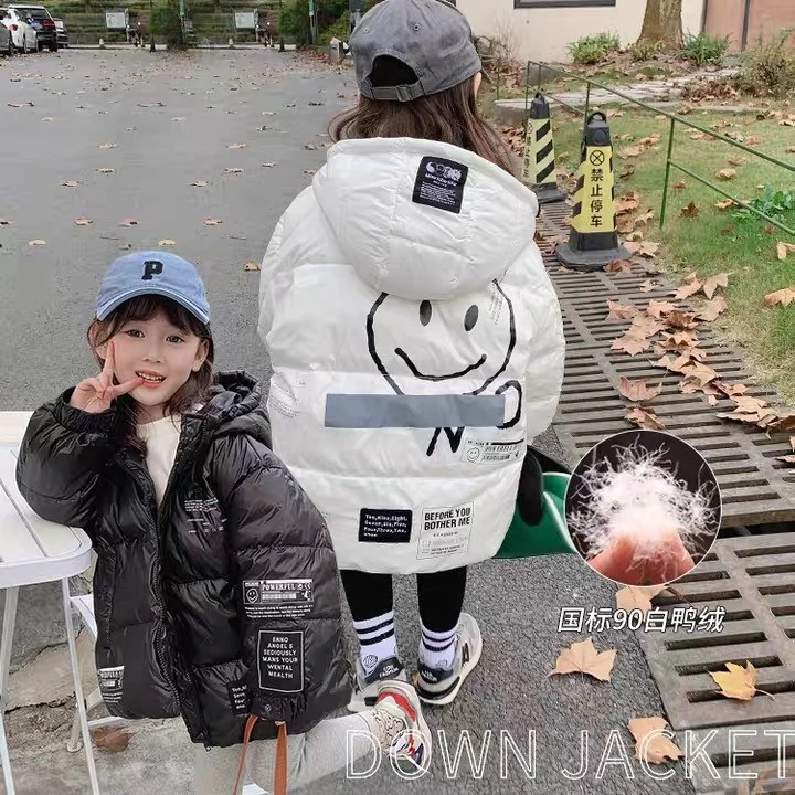 冬季新款韩版儿童羽绒服中大童男女同款羽绒服外套