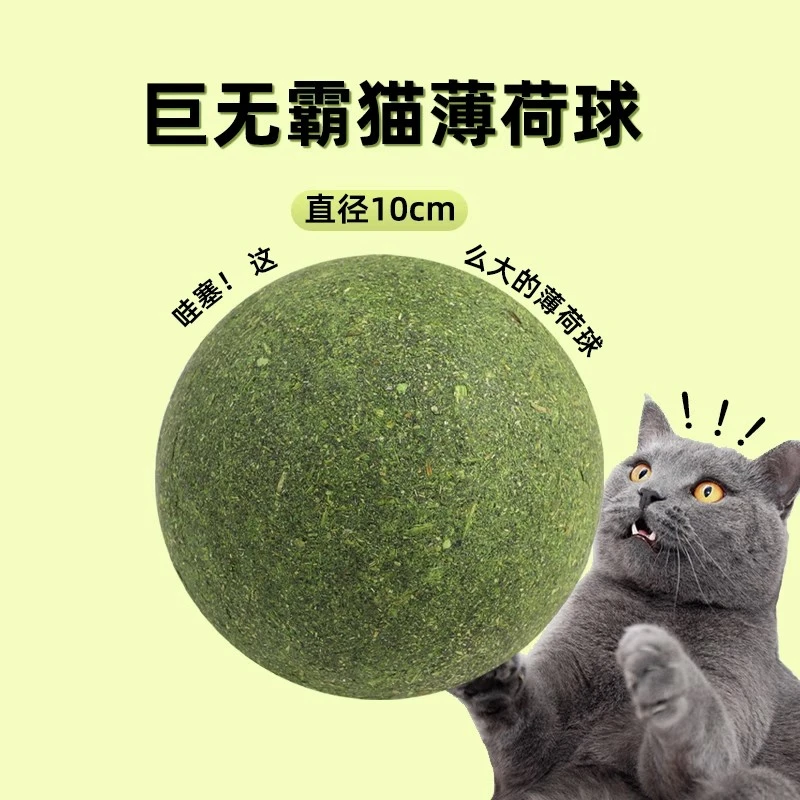 超大猫薄荷球大号玩具猫咪逗猫棒解闷磨牙驱虫薄荷虫瘿果宠物用品