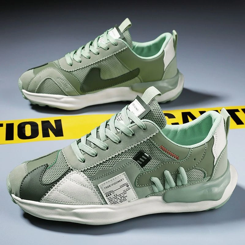 男鞋夏季透气2024新款网面运动休闲跑步设计小众ins老爹百搭潮鞋