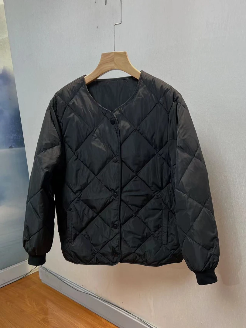 【向前向后3店】 简约菱格休闲保暖轻薄羽绒服 XQ-852