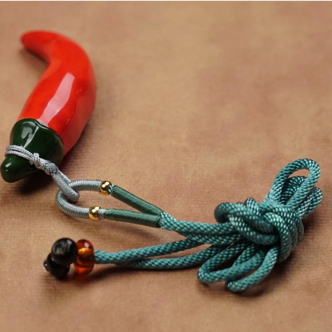 赵方甄选陶笛 四孔迷你陶笛小辣椒装饰挂件配饰演奏国风创意乐器